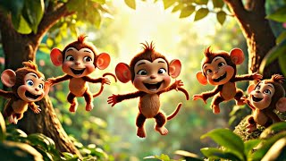 5 Little Monkey! Kid Songs Nursery Rhymes | Kidocastle Tv