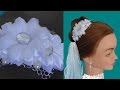 Свадебная заколка для волос своими руками. Канзаши. / DIY Wedding barrette for hair