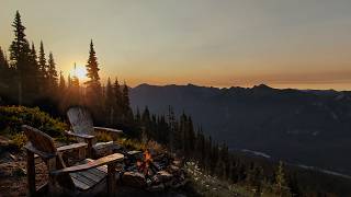 Mount Rainier National Park Sunrise by the Fire | 2 Hours of Mountain Ambience & Nature Sounds