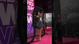 Tiwa Savage looking dashing on the red carpet of the British Fashion Awards
