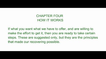 Narcotics Anonymous Original Basic Text - Grey Book - Chapter 4 - How It Works
