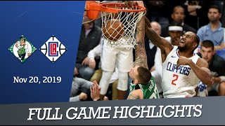 Boston Celtics Vs La Clippers - Full Game Highlights November 20, 2019 Nba 2019-20