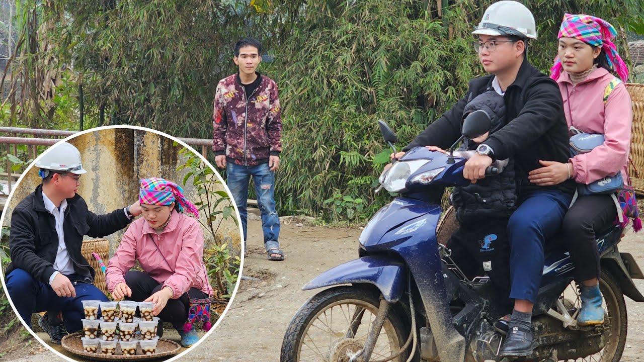 The engineer and Ly Len made floating cakes to sell at the market - ex-husband Ly Len returned