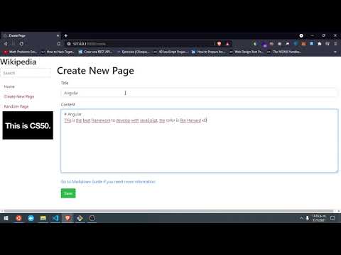 Project #1 - Wiki CS50 Web Programming