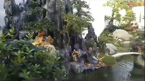 Tiểu cảnh Non bộ hồ cá koi sân vườn tuyệt đẹp - 0969418468