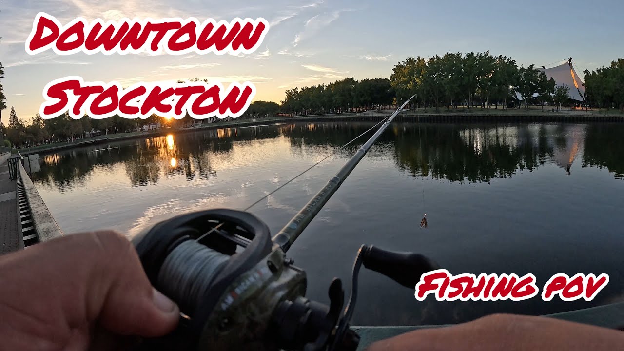 Fishing For BIG BASS Downtown Stockton !!