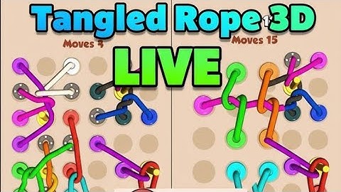 LIVE GAMEPLAY Tangled Rope 3D ......#Everydaynewgame