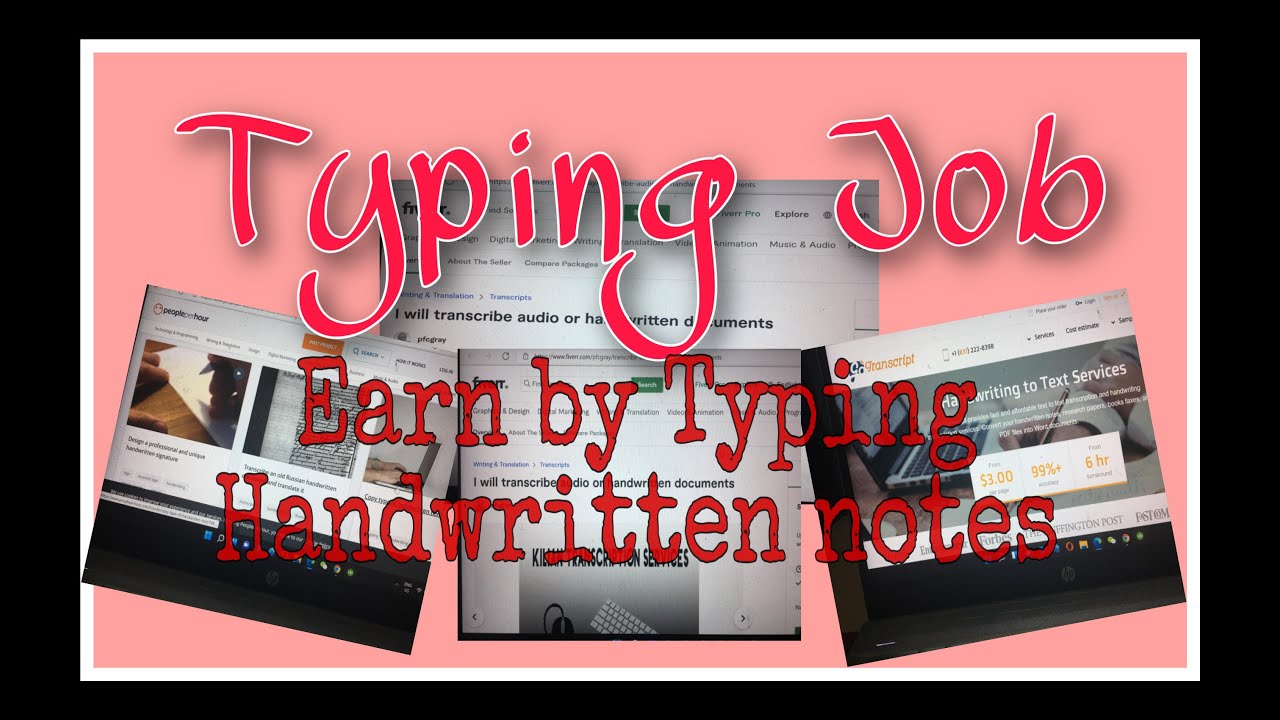 Typing Job I Earn by Typing Handwritten Notes I Handwriting Jobs from
