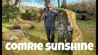 Tales by the riverbank. Comrie evening sun.