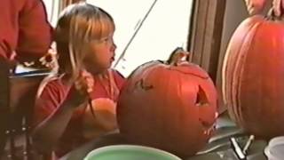 1996 10 23 Sewell Kids Carving Pumpkins @ericsewelljr