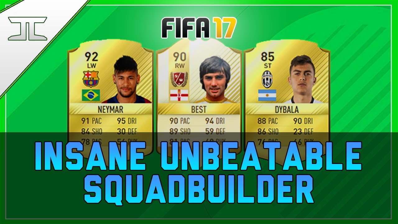 FIFA 17 Insane Unbeatable 2 MILLION COIN Hybrid Squad builder! w/ NEYMAR, DYBALA & GEORGE BEST!