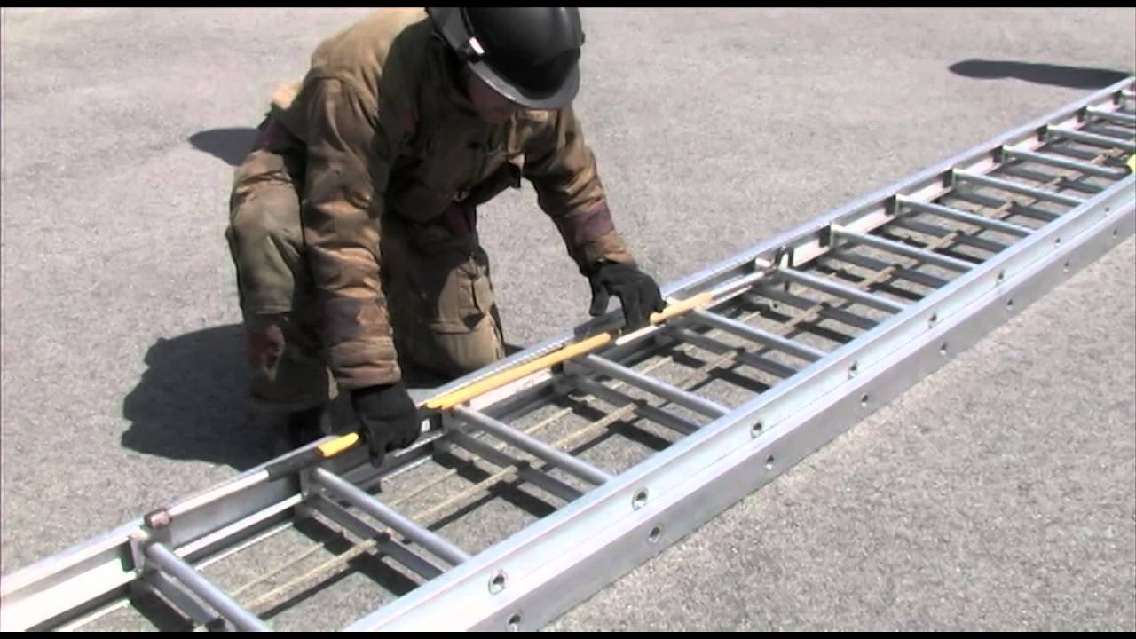 35Foot Ladder Preparing Tools for the 3 Person Carry YouTube