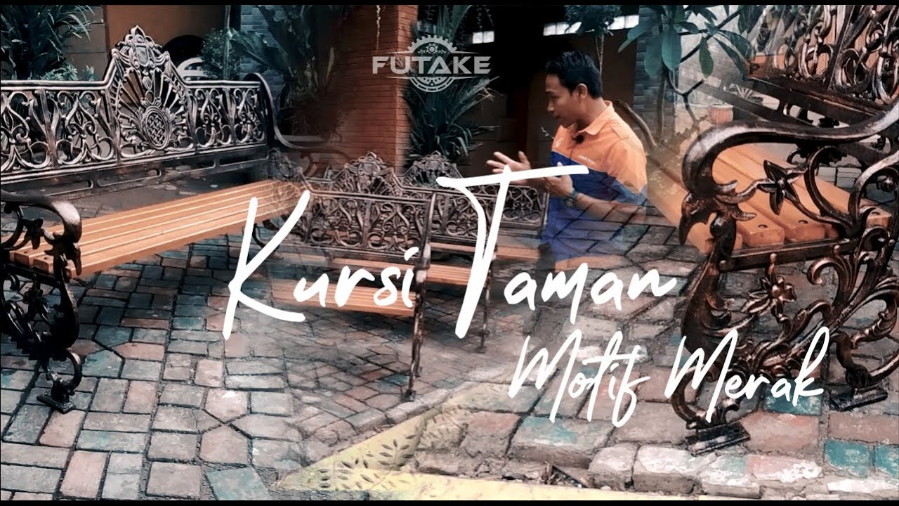 Kursi Taman Besi Cor (Cast Iron) Dengan Motif Burung Merak