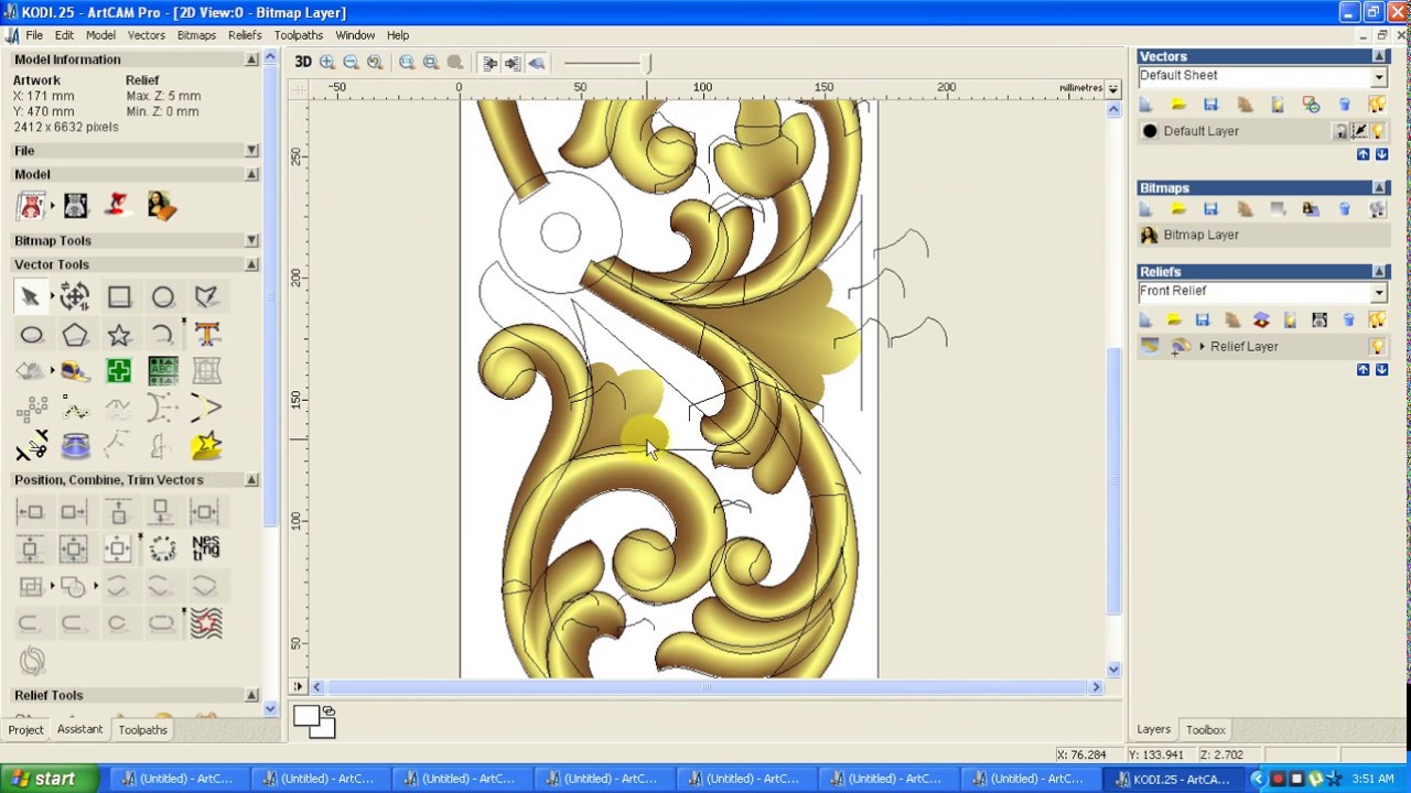 artcam 3d new creating design video kodi 27 youtube artcam 3d design training