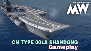 Modern Warships: CN TYPE 001A SHANDONG Aircraft carrier gameplay.