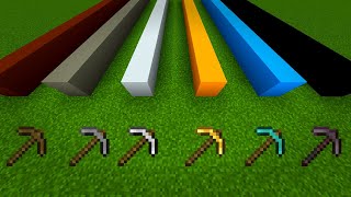 Which pickaxe is faster to mine concrete ? How many durability left ?