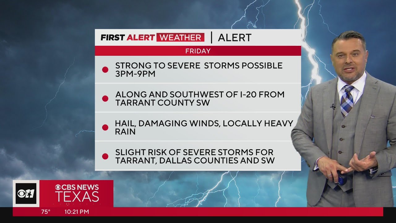 Strong to severe storms possible Friday afternoon, evening - YouTube
