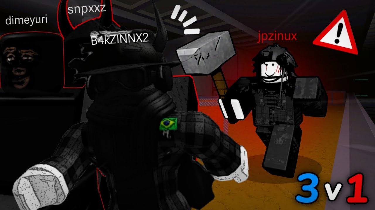 Como Jogar 3v1 Na LFC!! - Flee The Facility 🔥⚒️