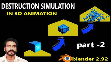 destruction simulation part 2 /blender 2.92 Malayalam tutorials with subtitles