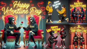 How to create Happy Rose Day couples name video editing | Bing image creator tutorial FREE