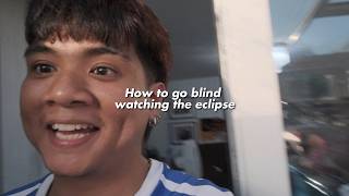 trying to look at the eclipse but I don't have glasses and only eyes