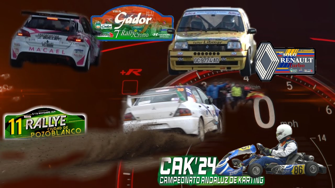FAATV 7º RALLYCRONO GÁDOR - 6º RENAULT SOLO TURBO - 11º RALLYE POZOBLANCO - KARTING CARTAYA