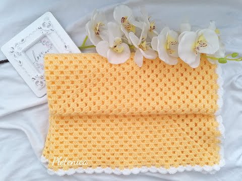 Да оплетем Бебешко одеяло от Бабино квадратче/Лесен Урок/How to crochet a Granny Square Baby Blanket