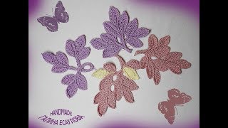 картинка: веточка,вязание крючком,crochet,how to crochet,crochet tutorial
