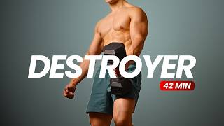 CONTROLLED vs EXPLOSIVE | 42 MIN Leg Workout with Dumbbells & Kettlebells