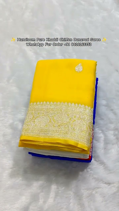 😍✨ Handloom Pure Khaddi Banarasi Chiffon Saree ✨ #handloombanarasi #khaddisaree #banarasisaree