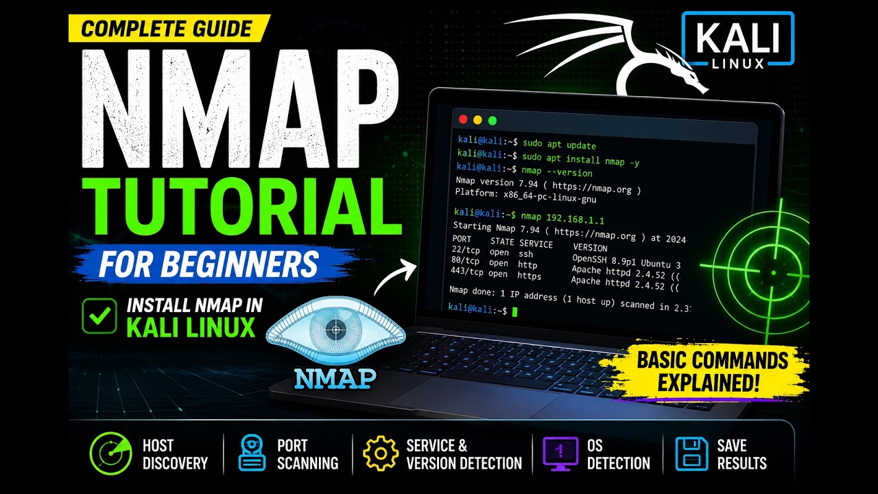 Nmap Cars Nmap Tutorial for Beginners (2026) | Install Nmap on Kali Linux ...