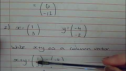 Add & Subtract column Vectors