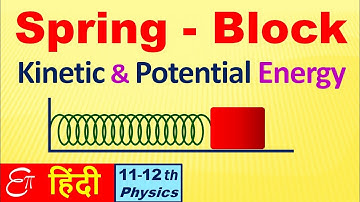 SPRING - BLOCK System || KINETIC and POTENTIAL Energy || in HINDI