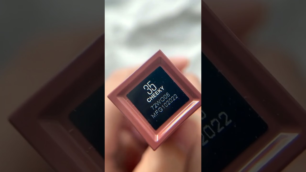 Maybelline Super Stay Vinyl Ink Liquid Lipstick - 35 Cheeky💞 #lipstickswatch #maybelline #makeup