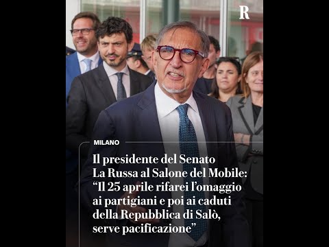 Video La Russa: Il 25 Aprile rifarei omaggio a partigiani e caduti di Repubblica di Salò