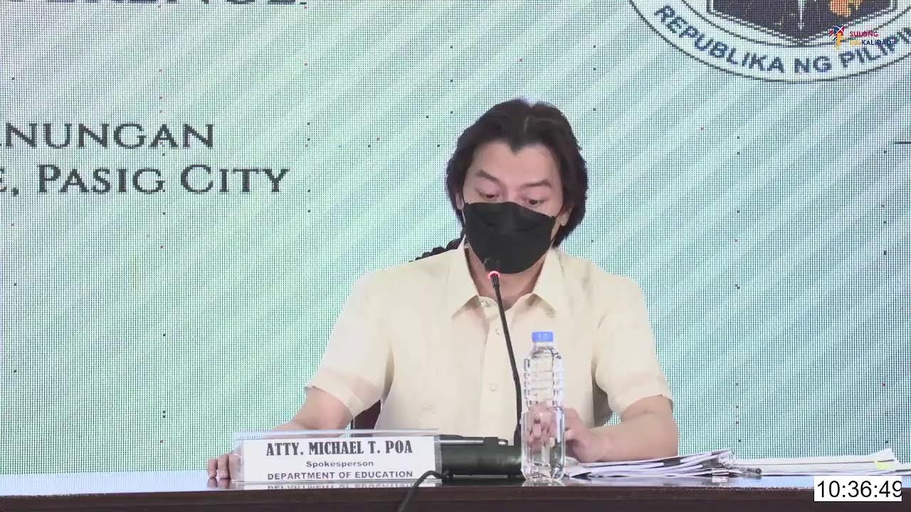 OVP and DepEd Joint Press Conference - YouTube