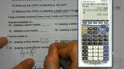 Alg 2 - Unit 7 - More Probability and Odds
