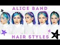5 SHORT HAIRSTYLES with an ALICE BAND