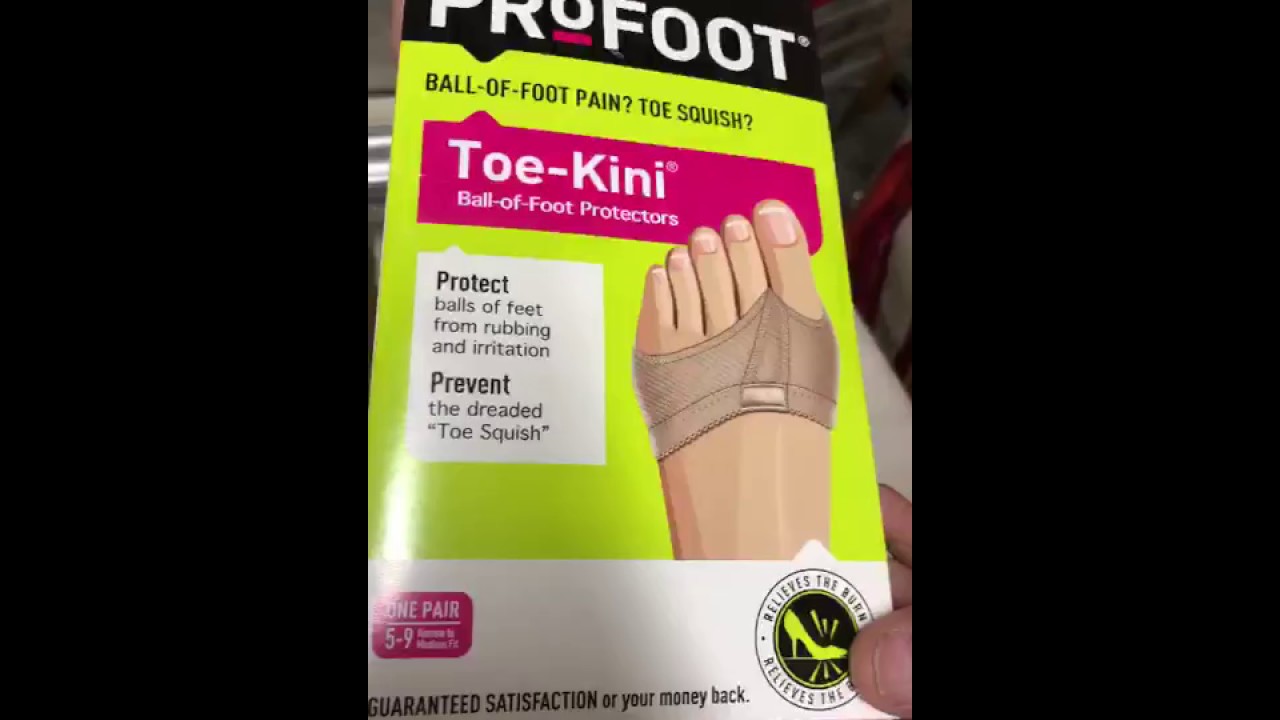 B005436YKI_PROFOOT ToeKini, Ball of Foot Protectors, (Pack of 2) YouTube
