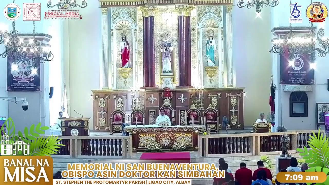 Banal na Misa | Memorial ni SAN BUENAVENTURA, OBISPO ASIN DOKTOR KAN SIMBAHAN
