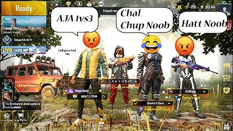 Random Player Call Me Noob And I Challenge For Tdm Room 1vs3 | PUBGMOBILE |