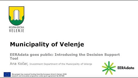 User journeys and insights from EERAdata implementers - The Municipality of Velenje