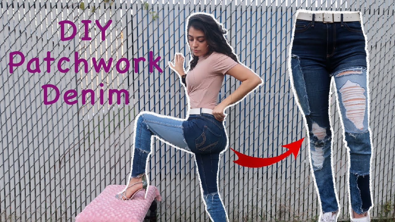Custom PATCHWORK Denim Jeans|| DIY|| RissaGrillo - YouTube