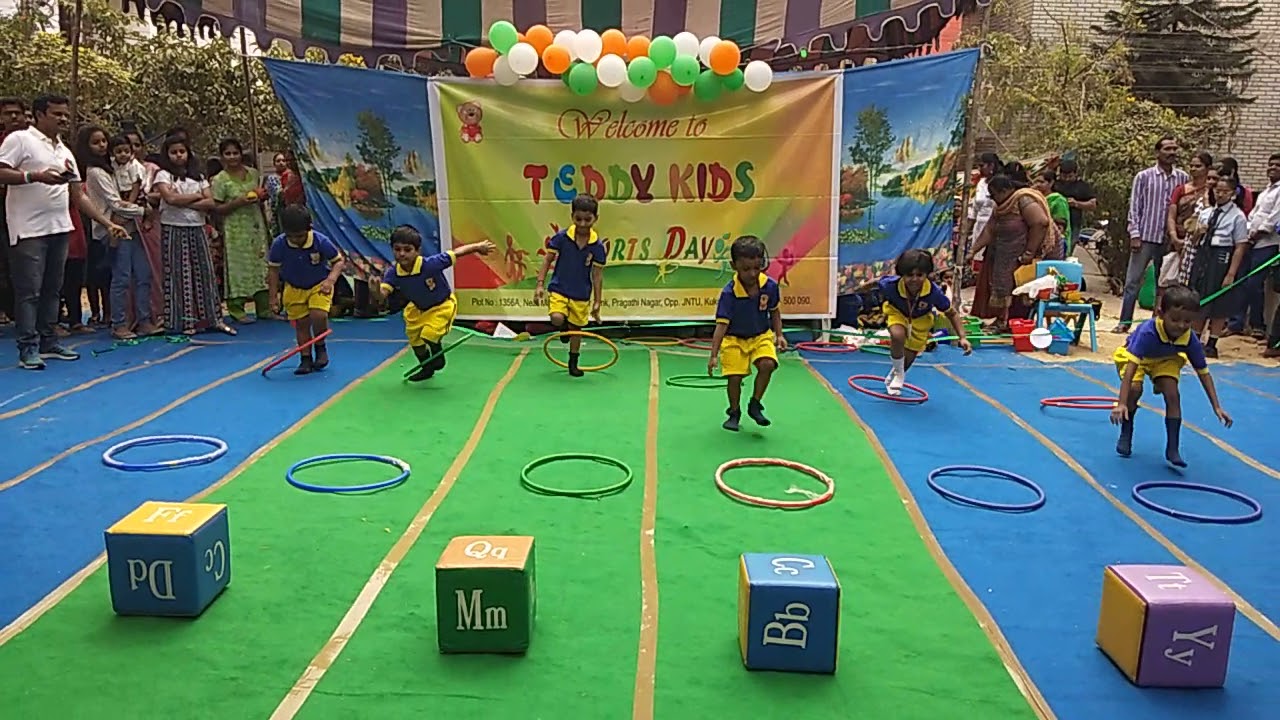 SPORTS DAY TEDDY KIDS SCHOOL JUMPING GAME 2 - YouTube