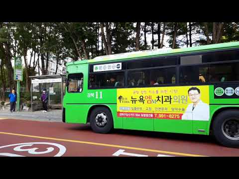 강북11번 1292호 bs090 오현초 정류장 발차영상