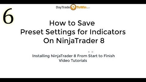 NinjaTrader 8 How To Save Preset Settings for Indicators Video Tutorials Part 6