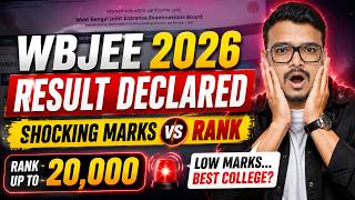 WBJEE 2026 Result Out 🔥 Shocking Marks vs Rank | Expected Cutoffs #wbjee2026