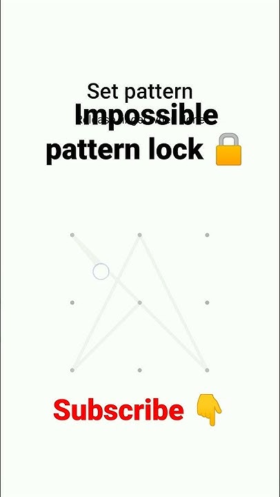 Impossible pattern lock 🔐 || #short - YouTube