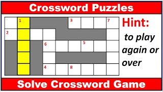 Crossword Puzzles-65🤔 | Can you guess the words using HINT ? Crossword Puzzle game | English Puzzle screenshot 3