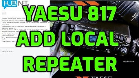 Yaesu FT-817nd Add Local Repeater